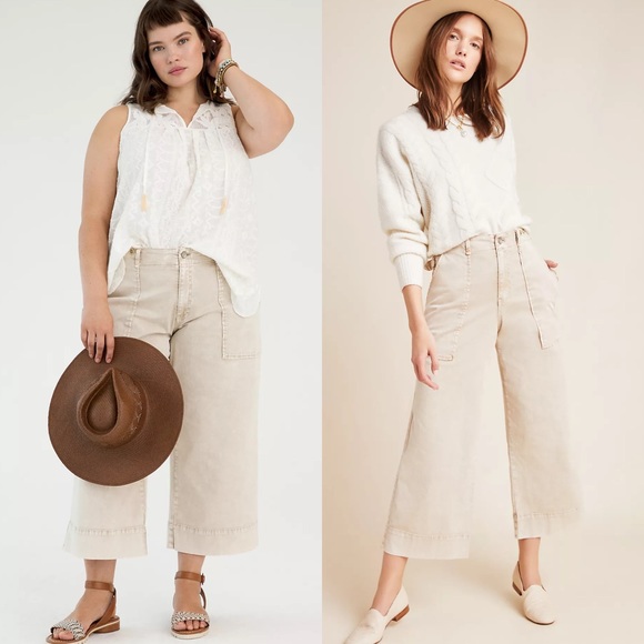 Anthropologie Cropped Wide-Leg Pants - Picture 5 of 5